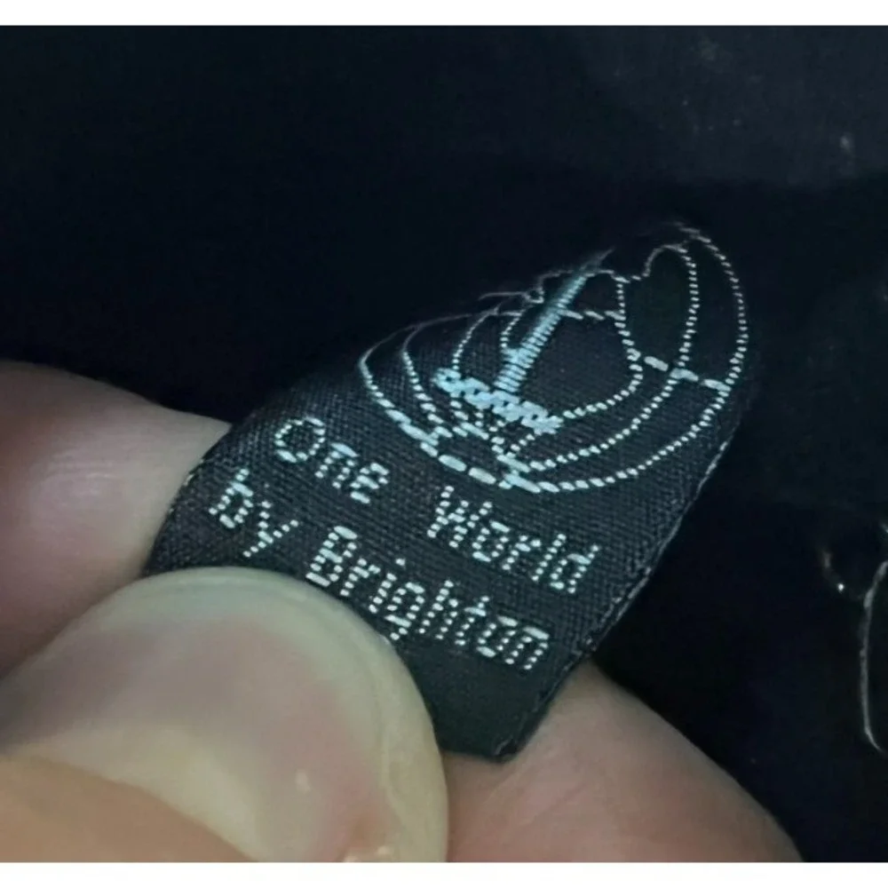 Brighton One World Small Box Purse Black‎ Croc Embossed & Smooth Crossbody Strap